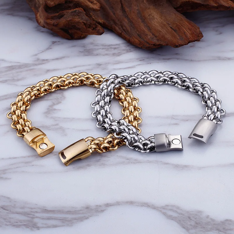 

Titanium steel jewelry stainless steel braided men's bracelets domineering retro jewelry gift