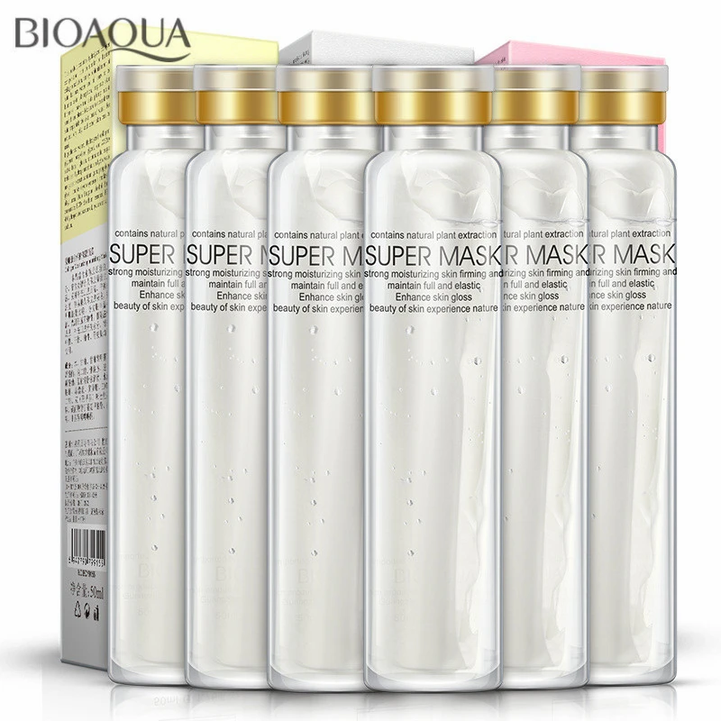 6 шт./лот Отбеливающая увлажняющая маска для лица с гиалуроновой кислотой спа
