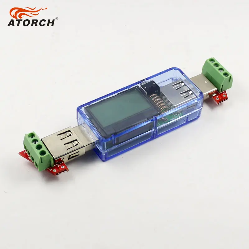 ATORCH USB Тестер DC Цифровой вольтметр + iphone micro Type c Mini плата адаптера usb нагрузка