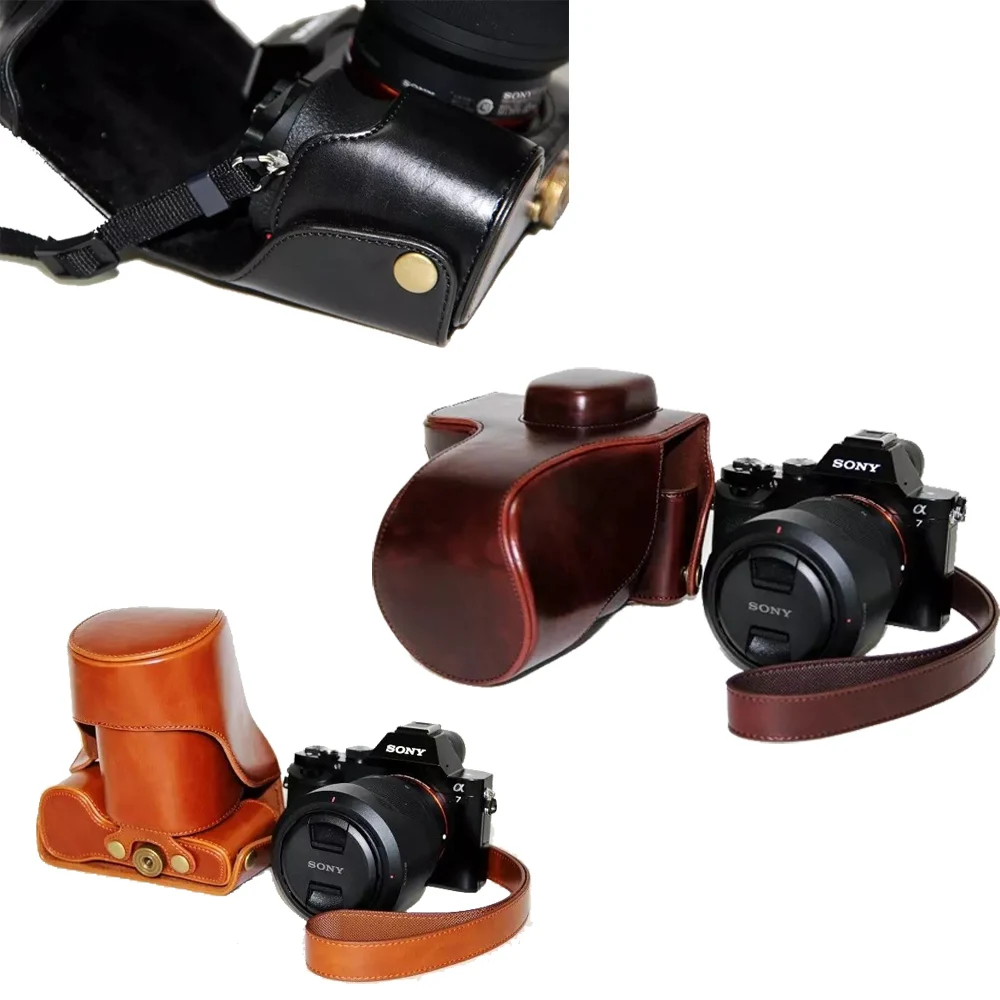 Чехол для камеры Sony alpha A7R A7 Mark 1 чехол из искусственной кожи A7R|camera bag|camera case bagleather