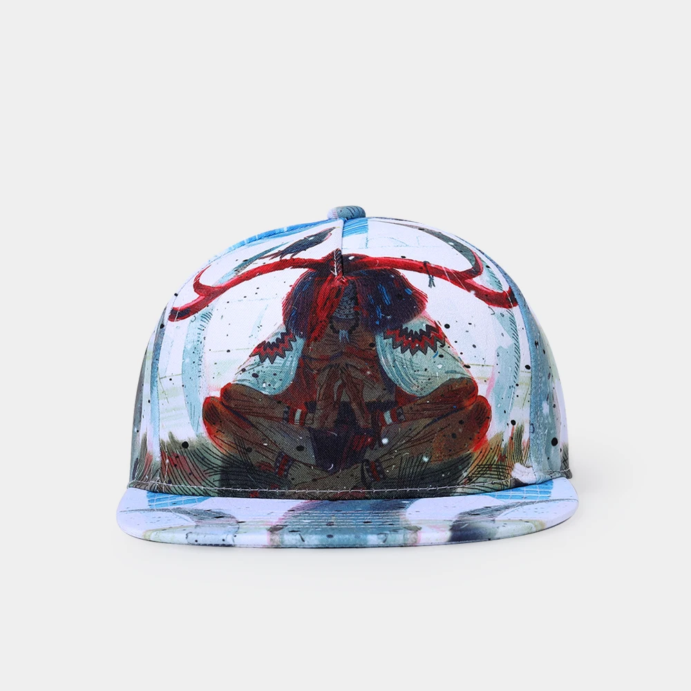 Бренд NUZADA панк Тотем для мужчин и женщин бейсболка Snapback 3D печать хлопок регулируемые шляпы Кости весна лето художественные кепки