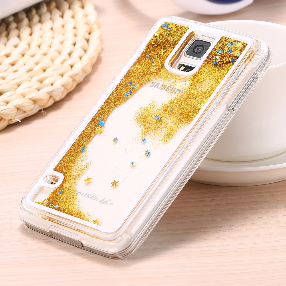 S5 S6 прозрачная жидкость Плывун Bling Блеск звезды люкс чехол для Samsung Galaxy i9600 / G9200