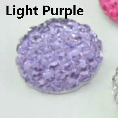 Light Purple По выгодной цене! 24 шт., 12 мм, круглые стразы с плоской задней стороной, кабошон, стразы из смолы с плоской задней поверхностью для украшения своими руками - Цвет: Light Purple
