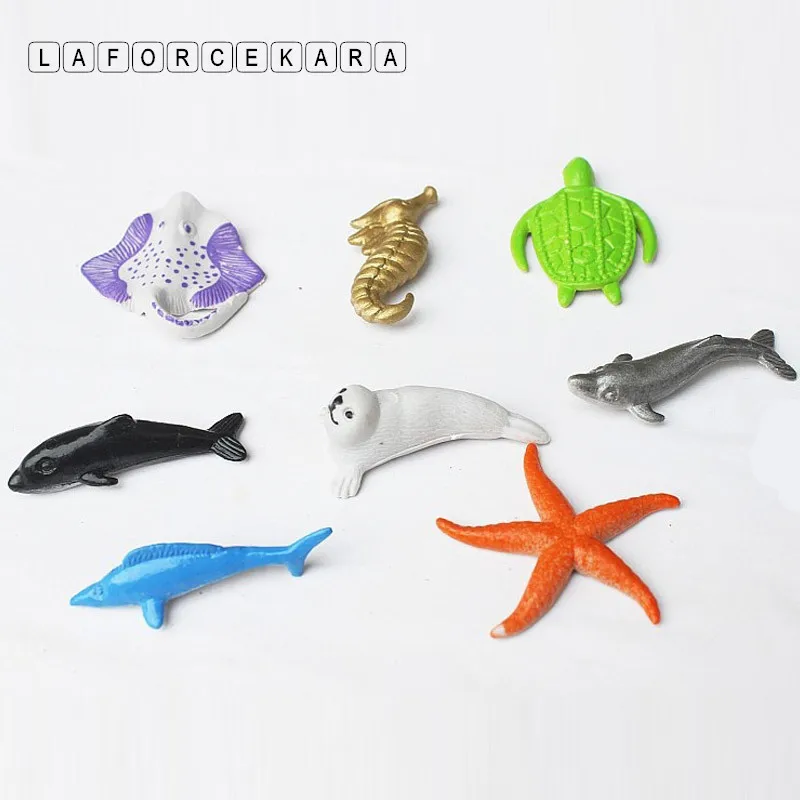 2017 новые 8 шт./компл. Пластик модель морского животного черепаха дельфин Starfish