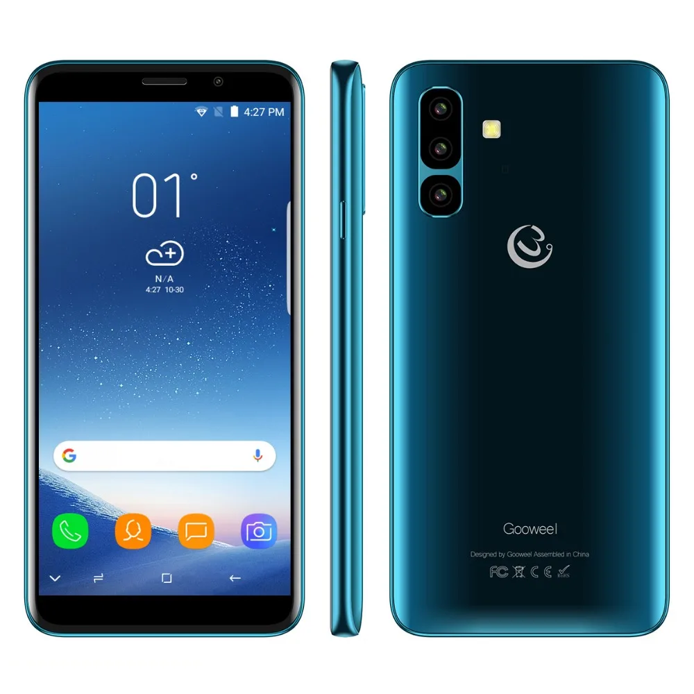 Gooweel S10 смартфон 3G MTK6580 Quad core 5 45 дюймов ips Экран Face ID мобильного телефона 5MP + 2MP