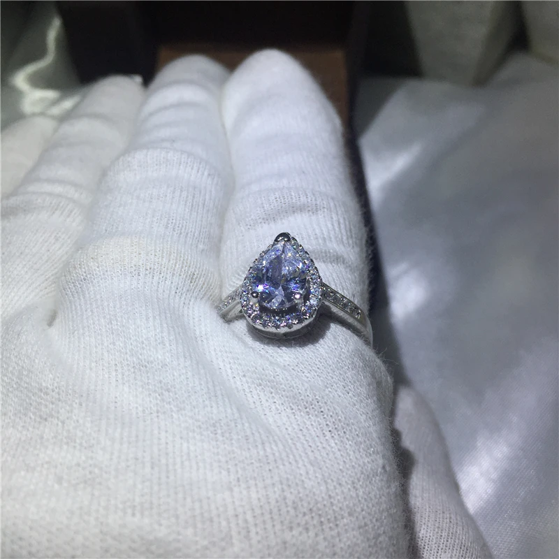 Модное потрясающее обручальное кольцо из серебра 925 пробы с фианитом 5А размер 5-11