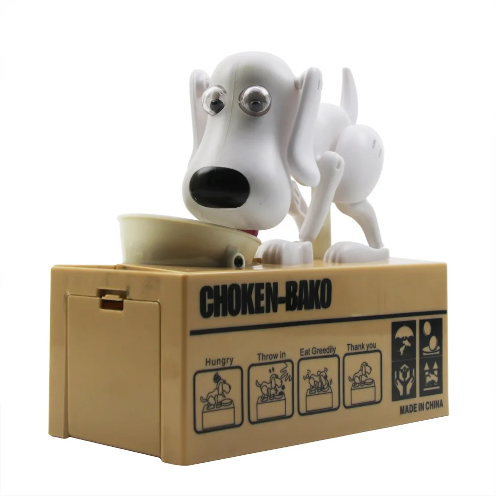 Жадный Роботизированный собачий банк Choken Bako Puppy Money Box голодна собака монета банк автоматический копилка для экономии денег для любителей собак коробка для денег подарок