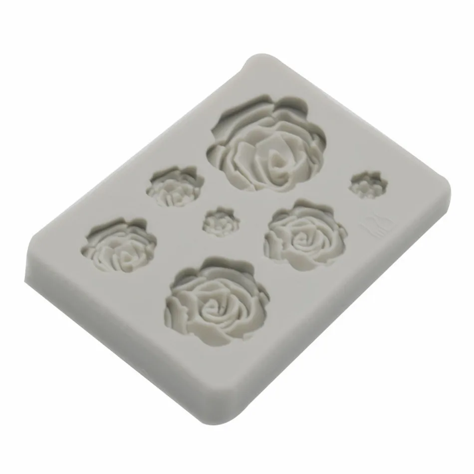 4YANG Sugarcraft силиконовая форма в виде цветка розы помадка для украшения торта