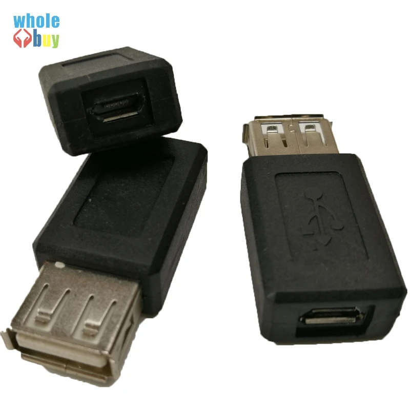 200 шт/партия Новый черный USB 2 0 Тип A Женский к Micro B адаптер штепсель Переходник Usb