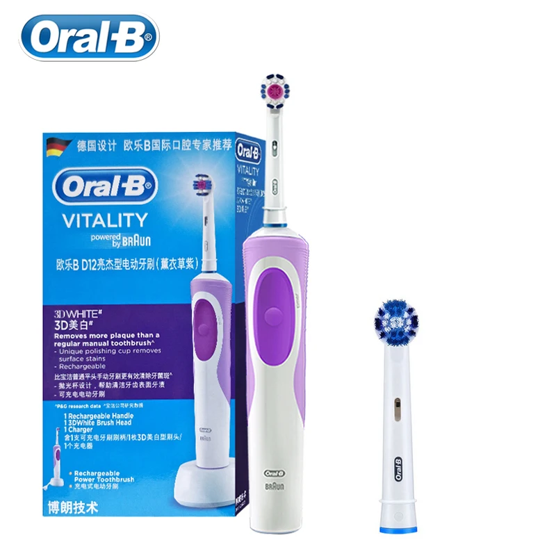 Электрическая зубная щетка Oral B Vitality для взрослых с 2 сменными насадками