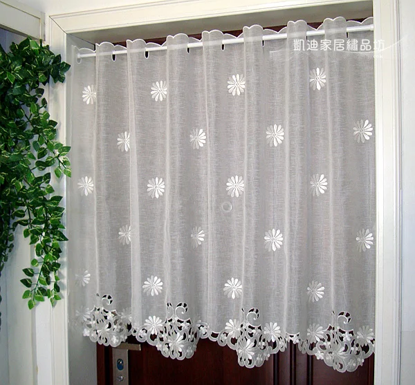 Полузанавеска с вышивкой занавеска для окна перегородки кофе на заказ двери