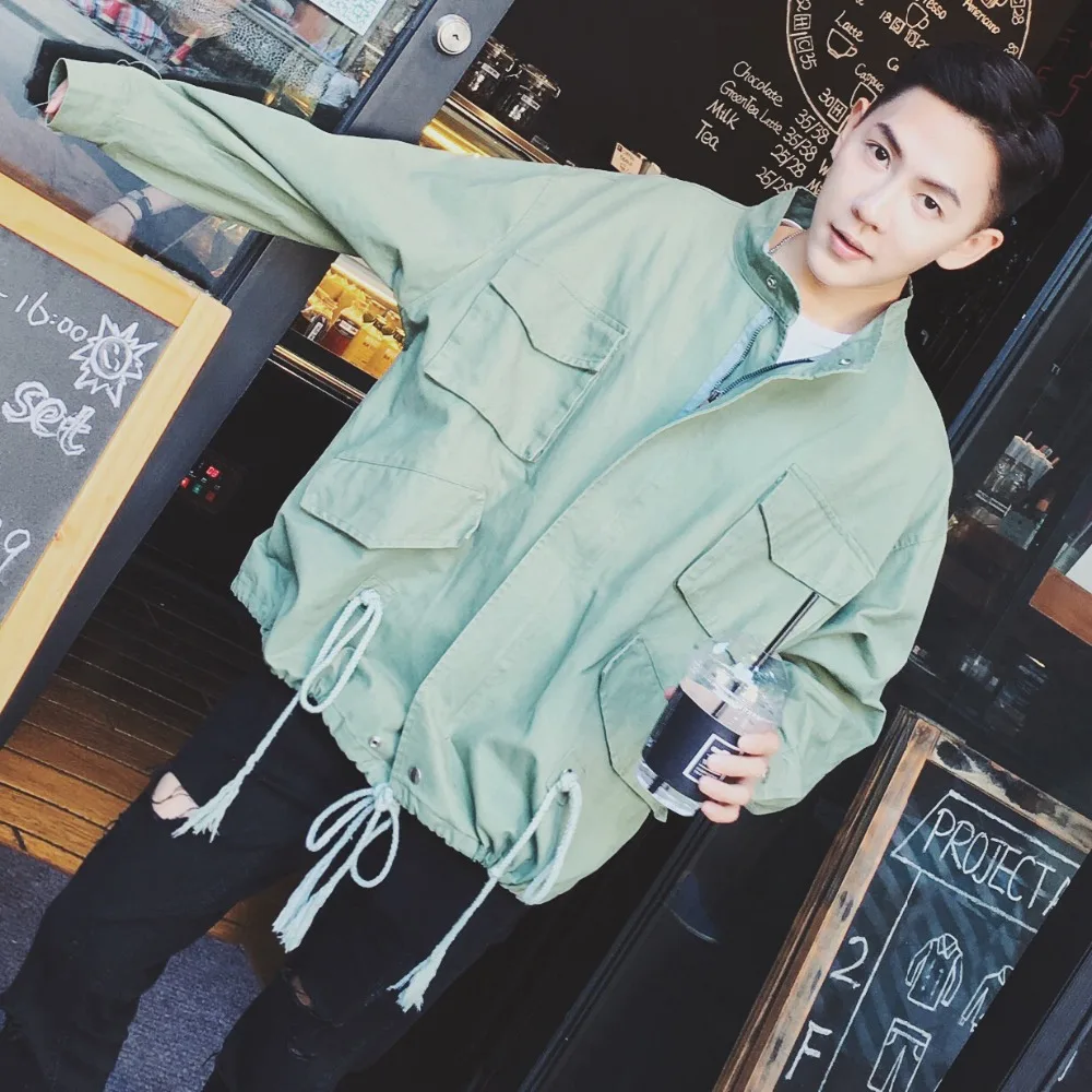 Мужская куртка пилот черная зеленая с молнией|fashion military jacket|military fashion jacketmilitary jacket |