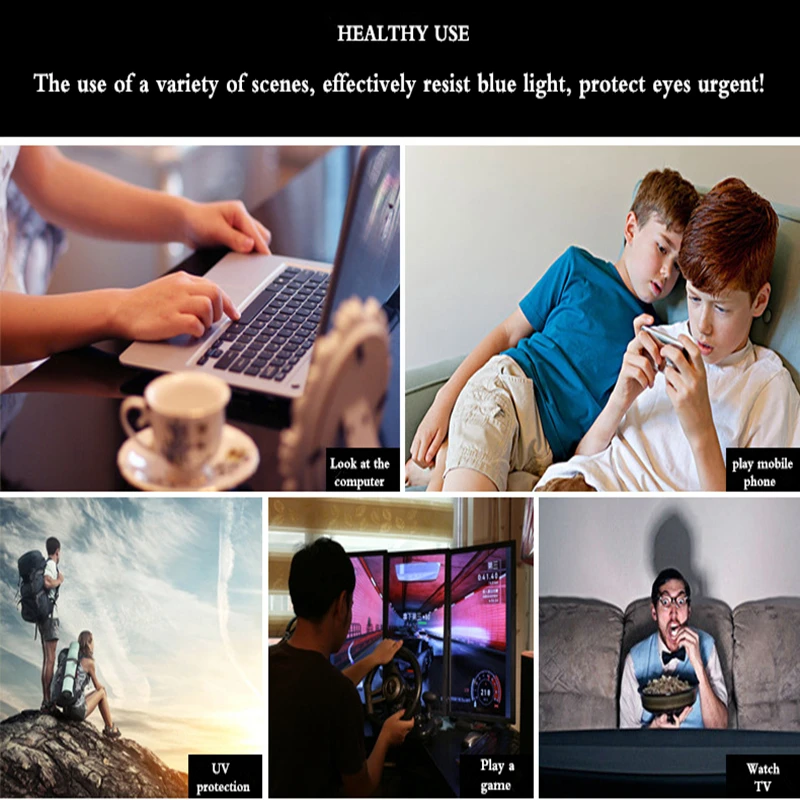 2018 Новые HD full frame очки против синего света для компьютерных игр модные плоские