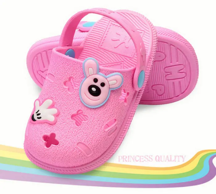 Детские сандалии с медведем летние тапки дырками для мальчиков и девочек размеры