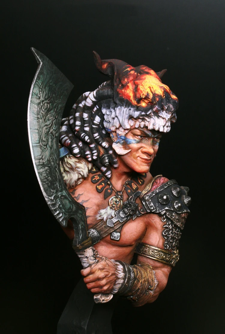 1/10 Смола Бюст строительный комплект дракон Охотник|resin bust|resin bust 1/10bust resin |