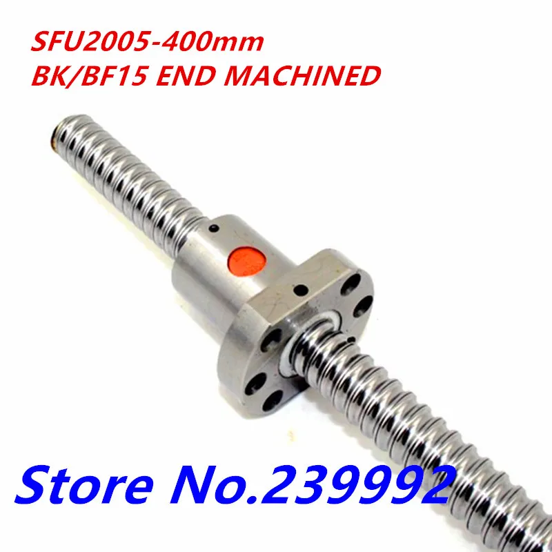 Бесплатная доставка SFU2005 400 мм шариковый винт RM2005 L500 мм шариковые винты + шариковая гайка для CNC XYZ С BK/BF15 концевой обработкой