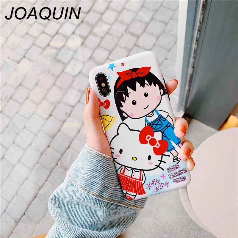 Cartoon Fundas Coque Case For iphone 6 6s 7 8Plus X XR XS MAX Soft Sakura Momoko Chibi Maruko Cover Flexible IMD Phone |