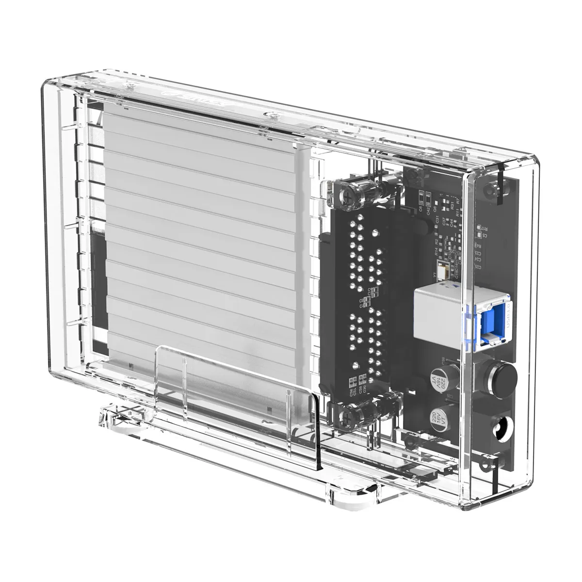 ORICO 2 Bay 2,5 ''прозрачный жесткий диск SATA для USB 3,0 HDD Чехол Поддержка UASP для 7-9,5 мм HDD SSD с адаптером 5V2A