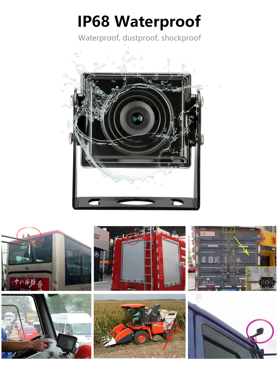 Jansite " AHD автомобильный монитор TFT ЖК-дисплей 2-х канальный DVR Запись солнцезащитный козырек зеркало заднего вида Камера парковки заднего вида Системы для резервного копирования Камера