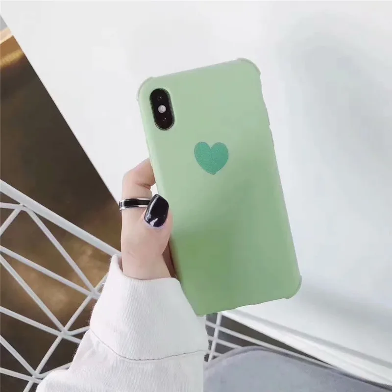 Чехол GYKZ карамельного цвета с сердечками для iPhone 6 6s XS MAX XR X 8 Plus противоударный