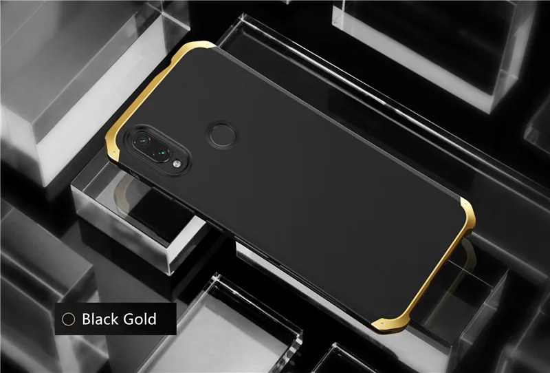 Защитный металлический чехол с алюминиевой рамкой для Xiaomi redmi note 7, чехол, ударопрочный жесткий чехол из поликарбоната для Xiaomi redmi note 6, 7, fundas capa