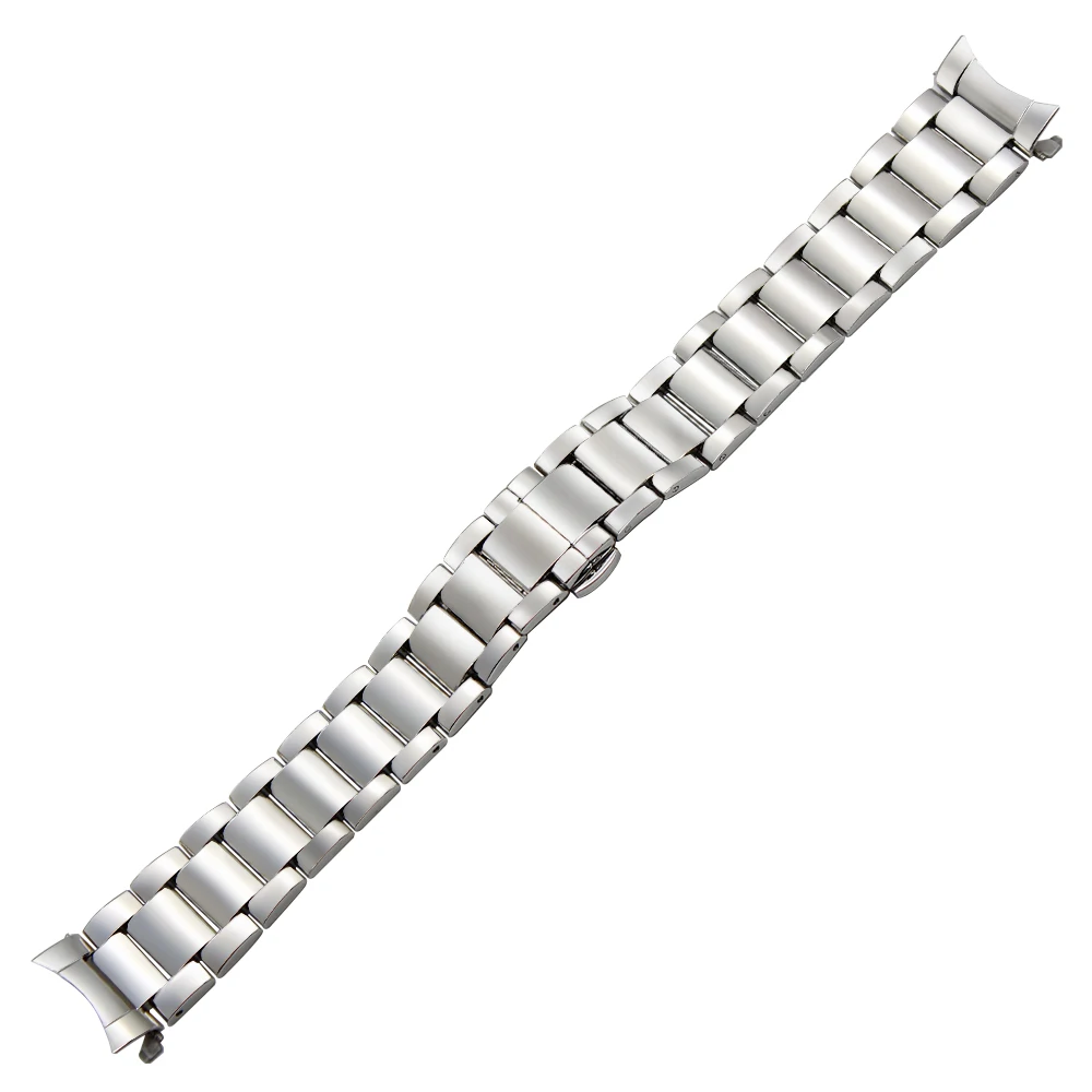 

Stainless Steel Watchband Curved End Strap for Maurice Lacroix Pontos Masterpiece Watch Band Wrist Belt 14mm 16mm 18mm 20mm 22mm