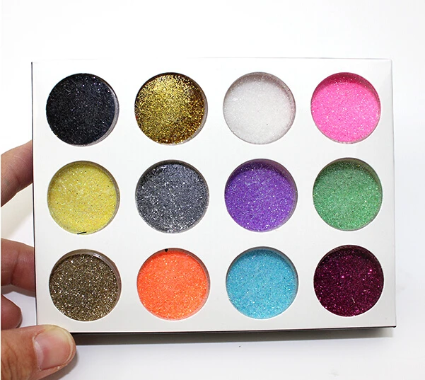 

Fashion 12 Color Metal Glitter Nail Art Tool Kit Acrylic Powder Dust gem Polish Nail Tools 12pcs\lot