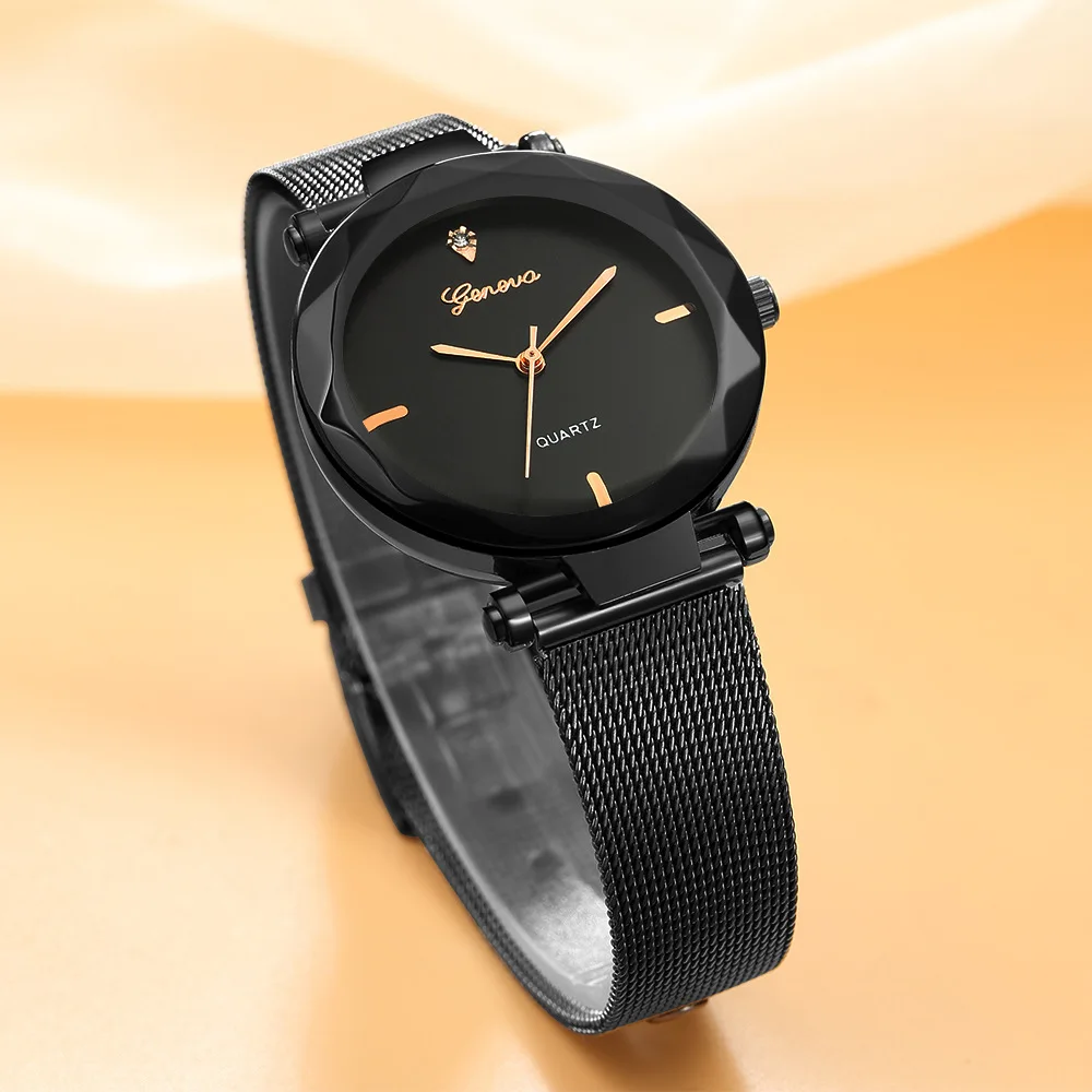 2018 Best Selling Watch Fashion Women Watches Luxury Stainless Steel Mesh Band Star Ladies Quartz Wrist New zegarek damski | Наручные