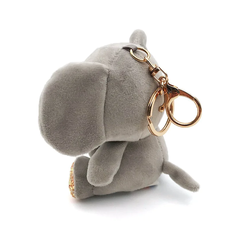 Милый брелок для ключей 10 см со слонами и блестками плюшевые игрушки кукла милый