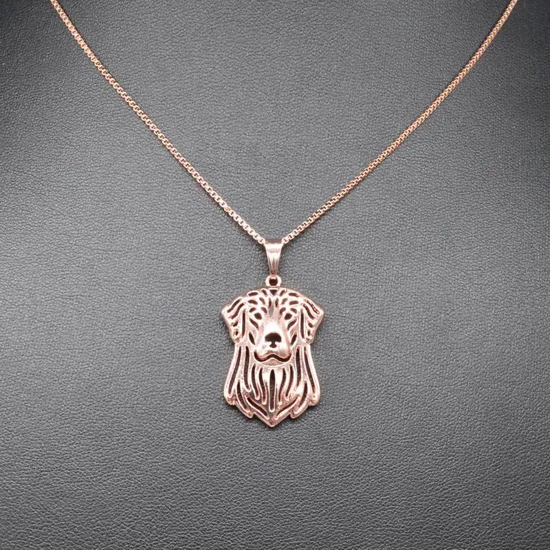 Модные влюбленные золотые ожерелья с ретривером ювелирные изделия