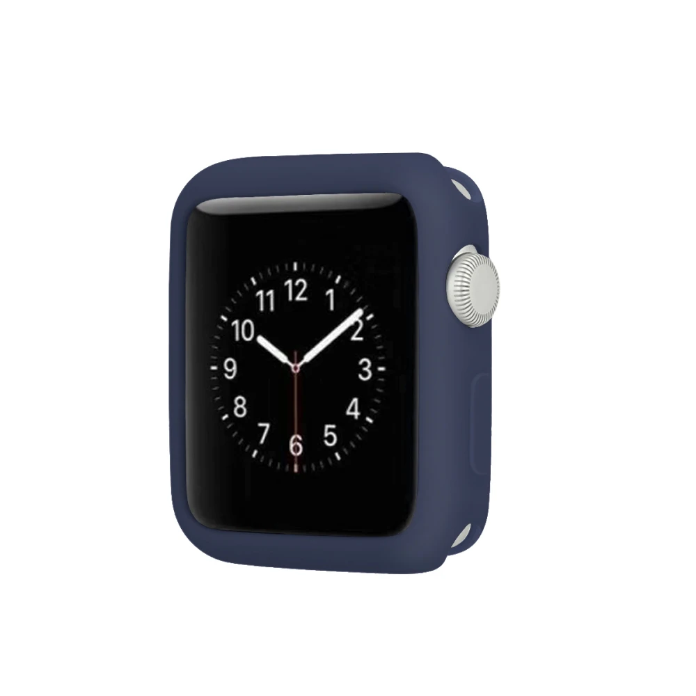 11 цветов, мягкий силиконовый чехол для Apple Watch Series 5, 4, 3, 2, 1, защитная рамка, бампер для iWatch Band 42 мм, 38 мм, 40 мм, 44 мм