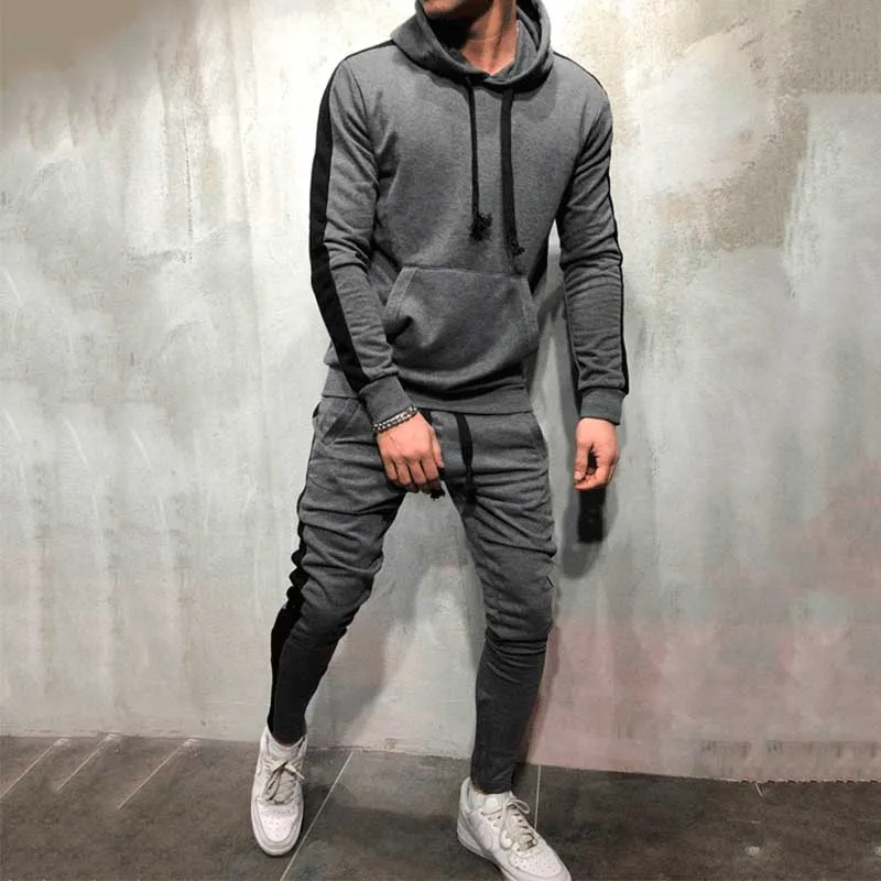 Мужской спортивный костюм chandal hombre vetements однотонный тренировочный с капюшоном в