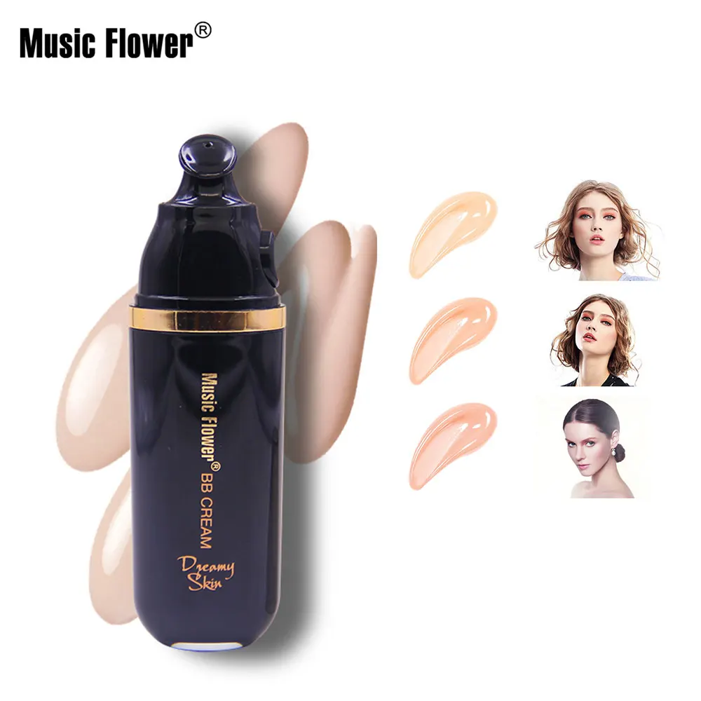 Music Flower 3 цвета натурального уход за кожей лица BB крем для макияж основа кремовая