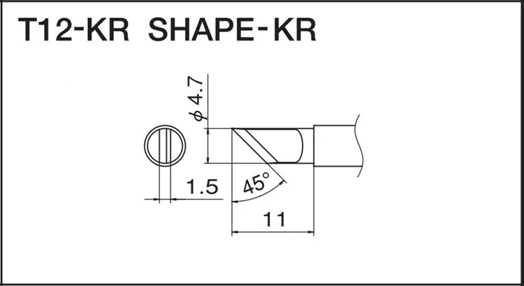YIMAKER T12-KR Замена паяльника наконечник для Hakko shape-KR PCB ремонт продукта