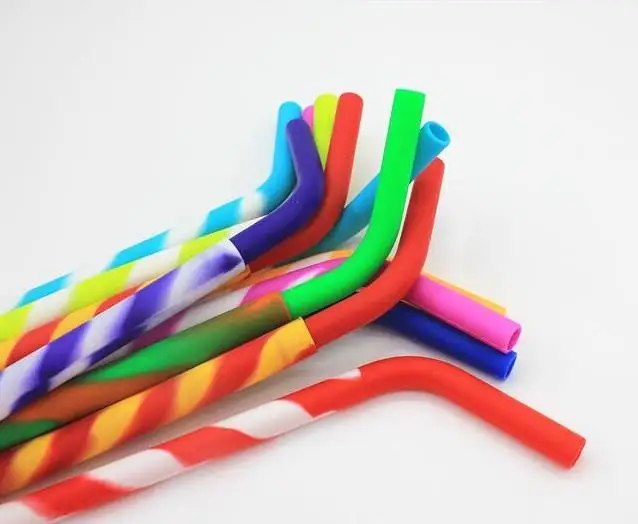 Многоразовые силиконовые соломинки для смузи здоровья зубов. Экологически