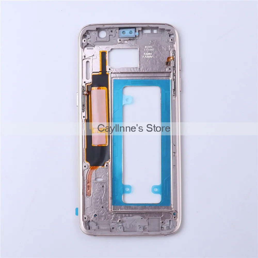 S7 edge G935 средняя рамка для samsung galaxy S7 G930 средняя пластина рамка Корпус Боковая кнопка Замена лотка для sim-карты