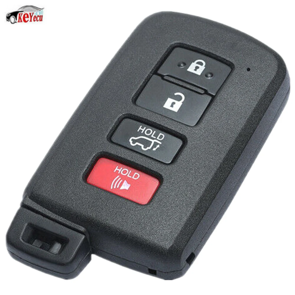 KEYECU Замена дистанционного ключа корпус Fob 4 кнопки для Toyota Corolla Avalon Camry HYQ14FBA