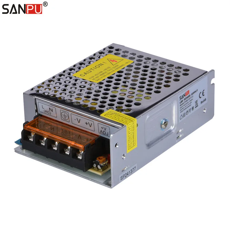 SANPU SMPS 12 В DC 60 Вт импульсный источник питания 5А постоянное напряжение одиночный выход AC-DC трансформатор драйвер 48 Вт 4А Крытый для светодиодов - Цвет: with SANPU Logo