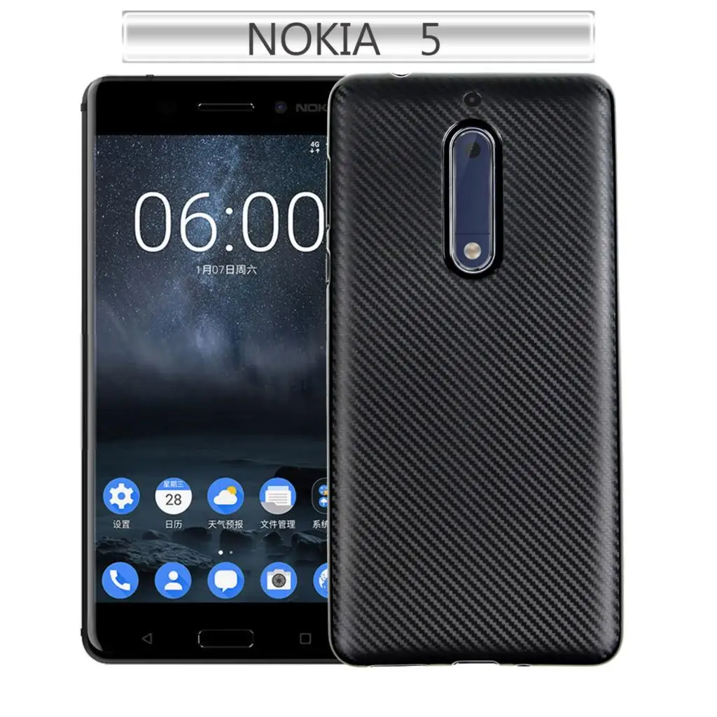 СПС чехол для телефона Nokia 5 TA-1005 TA-1030 Дело Роскошные Новый углеродного волокна ТПУ