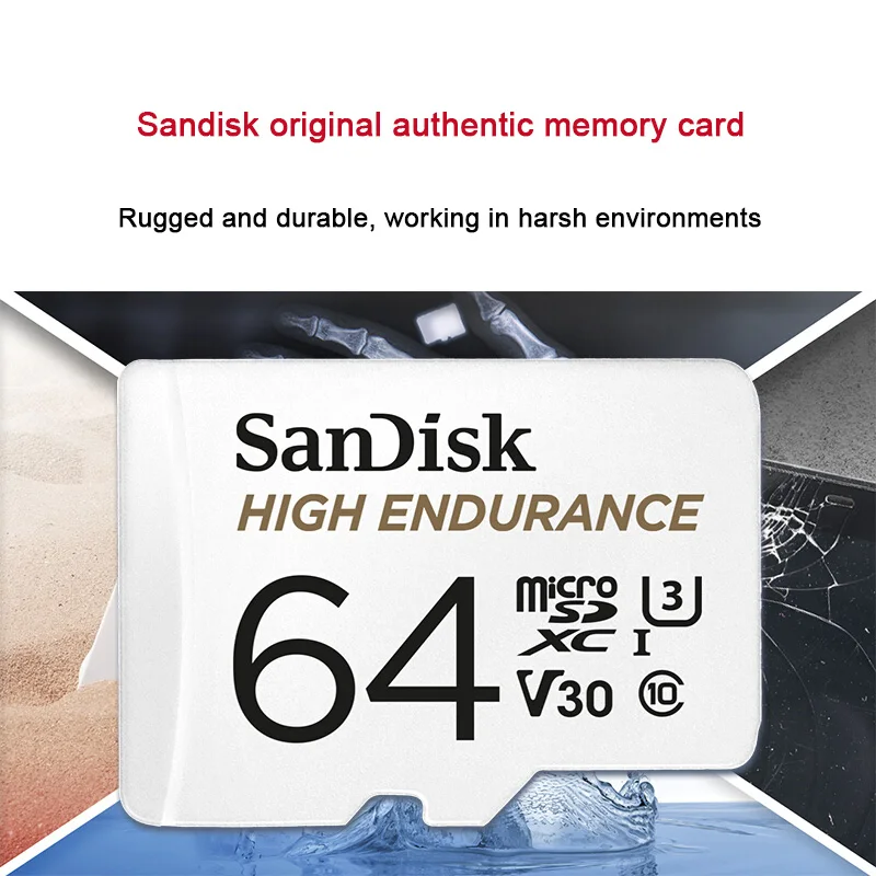 SanDisk карта памяти MicroSD высокая выносливость 32 Гб 64 128 ГБ до 100 м/с TF C10 U3 V30 Cartao De Memoria