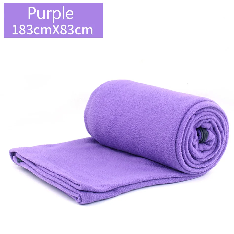 Purple Двойной спальный мешок из флиса, спальный мешок для ленивых, портативный, Saco De Dormir Uyku Tulumu, Сверхлегкий, Schlafsack, природа, поход - Цвет: Purple