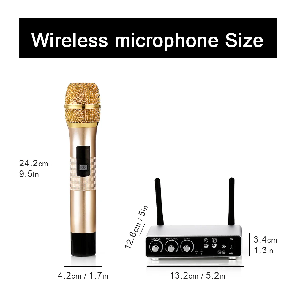 K28 двойной беспроводной bluetooth микрофон для караоке с приемником коробка