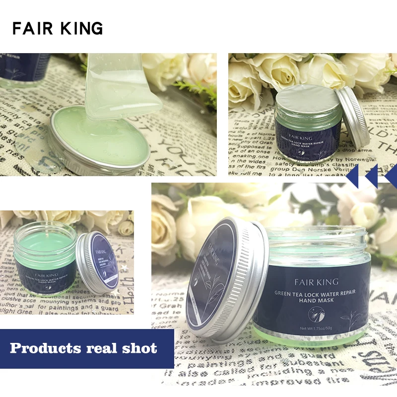 

Green Tea Lock Water Repair Hand Mask Nourish Moisturizing Whitening Exfoliating Calluses Hand Film Anti-aging Hand Cream 50G