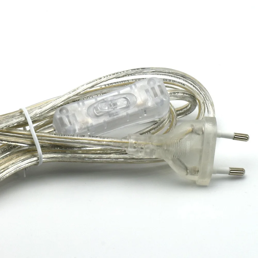 1.8 м Европа plug ccc выключатель лампы Провода 2*0.75mm2 на/off 304 переключатель AC Мощность