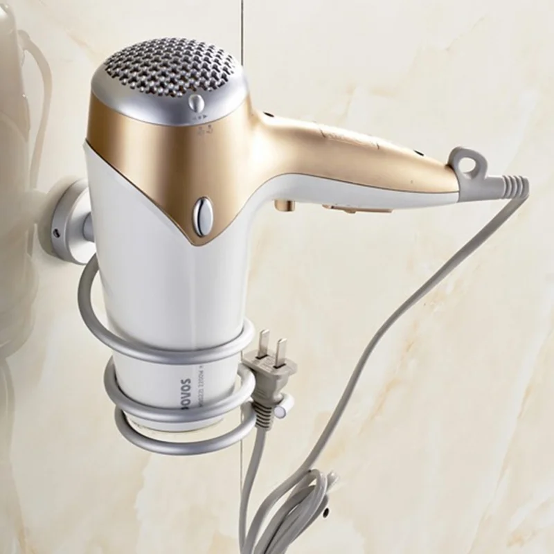Настенные аксессуары для ванной комнаты Золотая стойка фена держатель с чашкой
