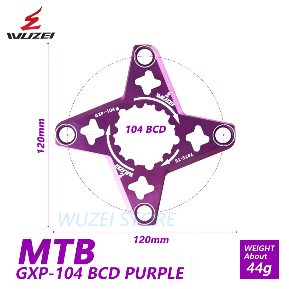 WUZEI велосипедный Кривошип GXP до BCD 104 мм Паук адаптер MTB велосипед для XX1 X0 X9 Кривошип преобразования протектор 1 x Система Скорость