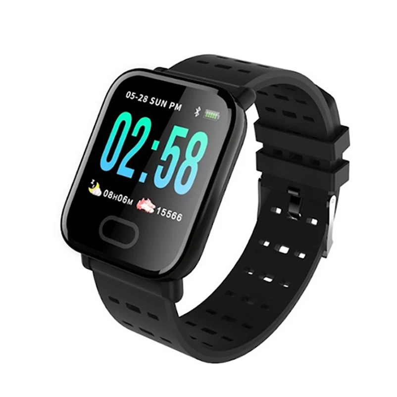 A6 Smart Watch Men Women Sports Electronic Activity Health Bracelet Waterproof Blood Presssure Smartwatch for IOS Android | Электроника