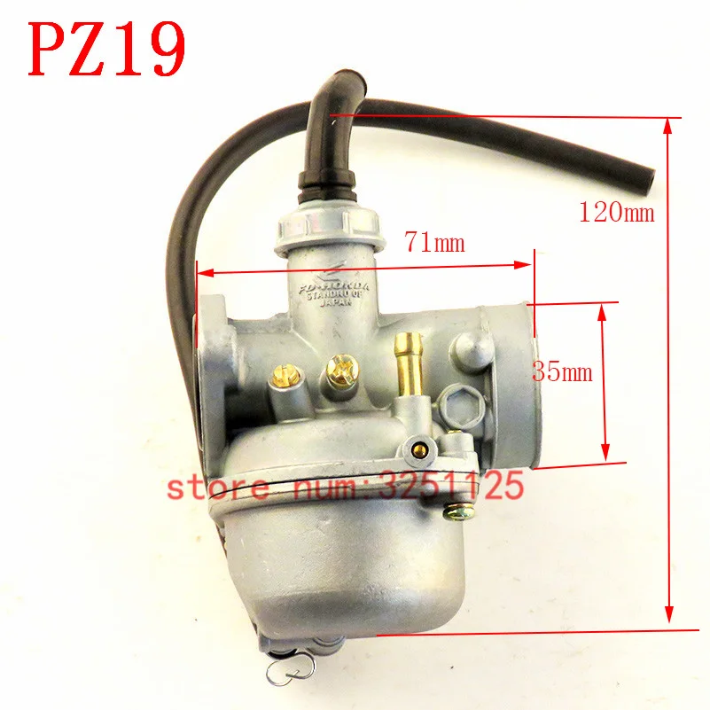 Карбюратор для мотоцикла 19 мм 20 22 карбюратор PZ19 PZ20 PZ22 подходит 50cc 70cc 90cc 110cc 125cc ATV Quad