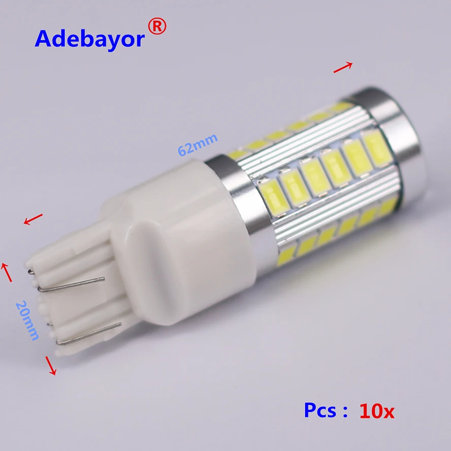 1 шсветодиодный автомобильная светодиодная лампа T20 W21W 7443 5630 33SMD 5730|car auto|led signalparking