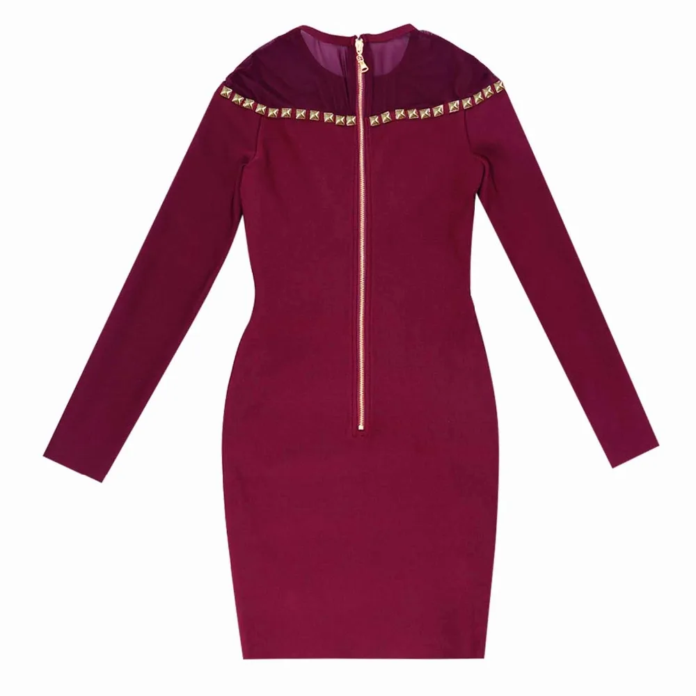 Женское облегающее платье весна 2018 сексуальное Бандажное с длинным рукавом